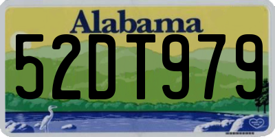 AL license plate 52DT979