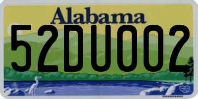 AL license plate 52DU002