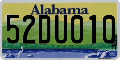 AL license plate 52DU010