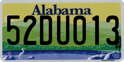 AL license plate 52DU013