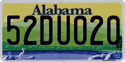 AL license plate 52DU020