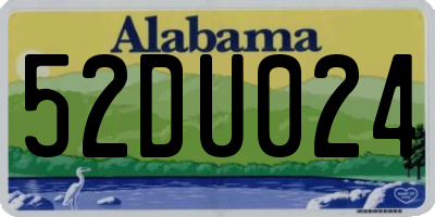 AL license plate 52DU024