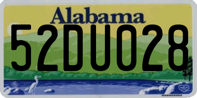 AL license plate 52DU028