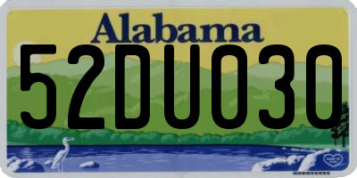 AL license plate 52DU030