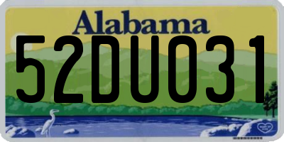 AL license plate 52DU031