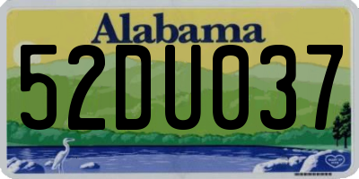 AL license plate 52DU037