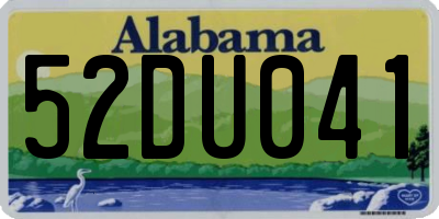 AL license plate 52DU041