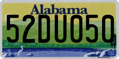 AL license plate 52DU050
