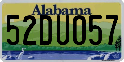 AL license plate 52DU057