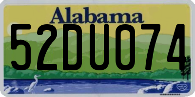 AL license plate 52DU074