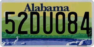 AL license plate 52DU084