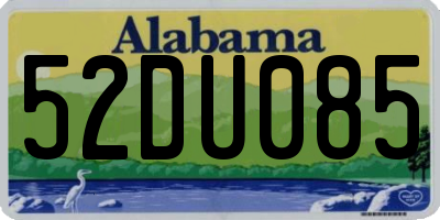 AL license plate 52DU085