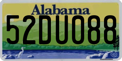 AL license plate 52DU088