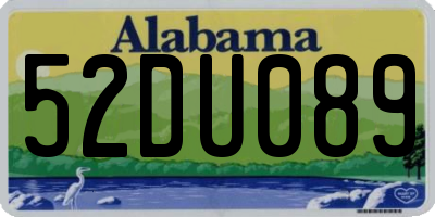 AL license plate 52DU089