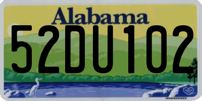 AL license plate 52DU102