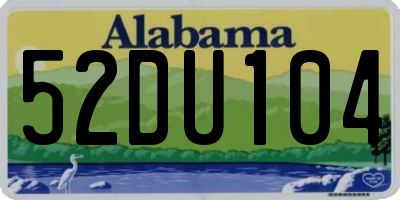 AL license plate 52DU104