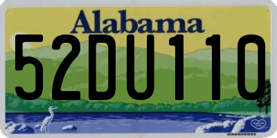 AL license plate 52DU110