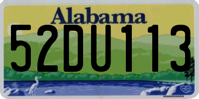AL license plate 52DU113