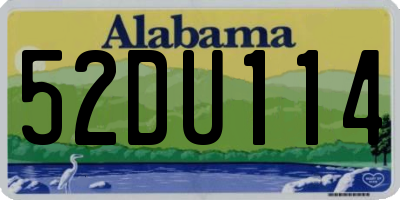 AL license plate 52DU114
