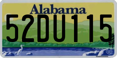 AL license plate 52DU115