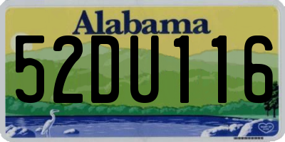 AL license plate 52DU116