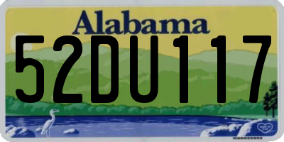 AL license plate 52DU117