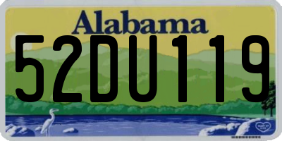 AL license plate 52DU119