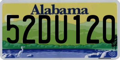 AL license plate 52DU120
