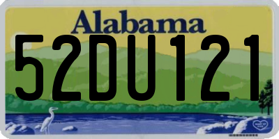 AL license plate 52DU121