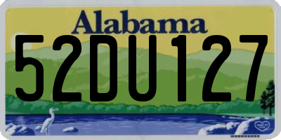 AL license plate 52DU127