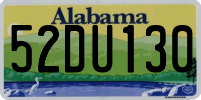 AL license plate 52DU130