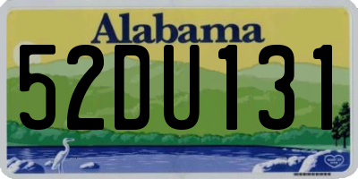 AL license plate 52DU131