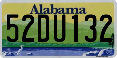 AL license plate 52DU132