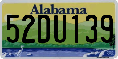 AL license plate 52DU139