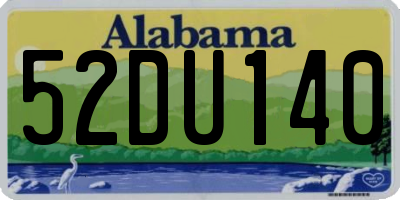 AL license plate 52DU140