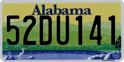 AL license plate 52DU141