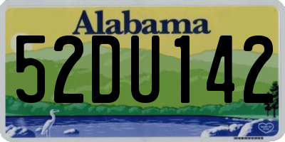 AL license plate 52DU142