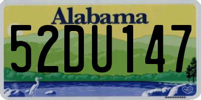 AL license plate 52DU147