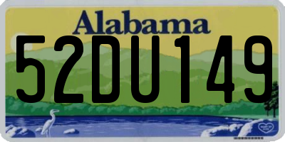 AL license plate 52DU149