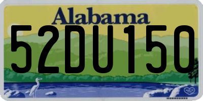 AL license plate 52DU150