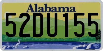 AL license plate 52DU155