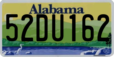 AL license plate 52DU162