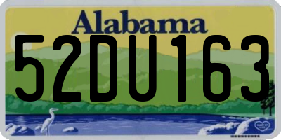 AL license plate 52DU163