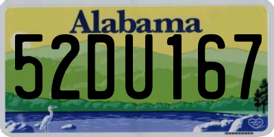 AL license plate 52DU167