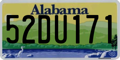 AL license plate 52DU171