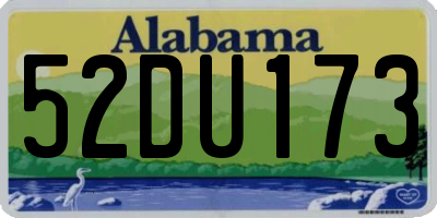 AL license plate 52DU173