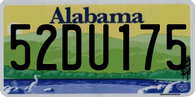 AL license plate 52DU175