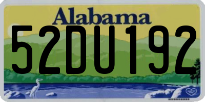 AL license plate 52DU192