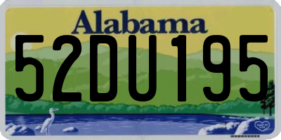 AL license plate 52DU195