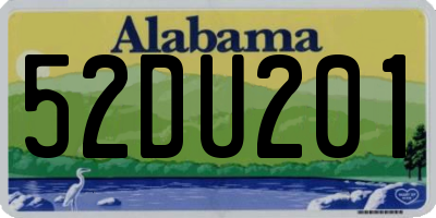 AL license plate 52DU201